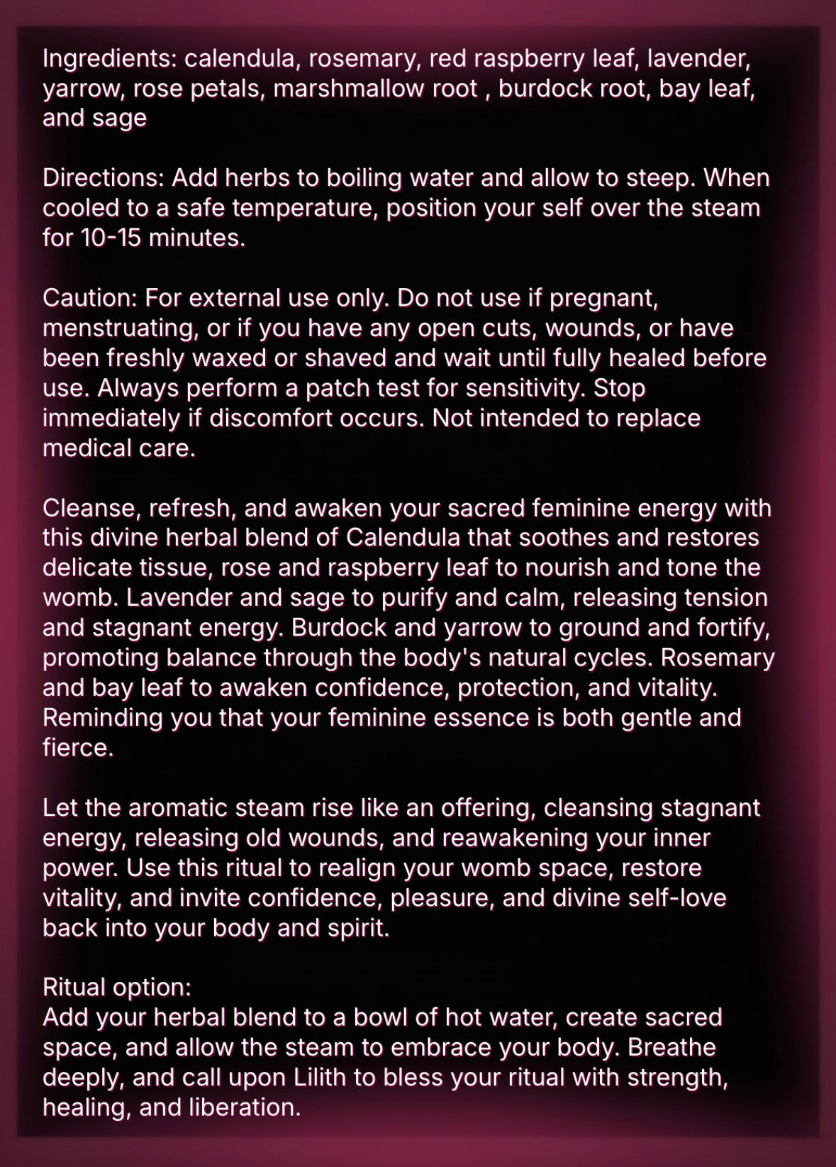 Pussy Power • Feminine Yoni Steam